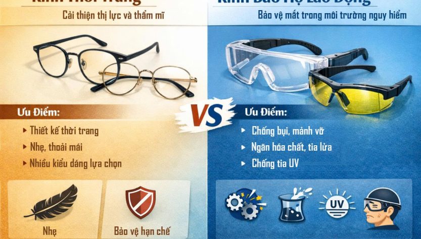 Kính bảo hộ lao động khác gì kính thời trang?